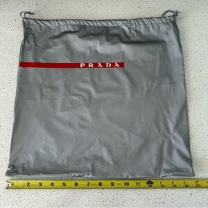 Prada Gray Luxury Dust Bag with Drawstring Closure